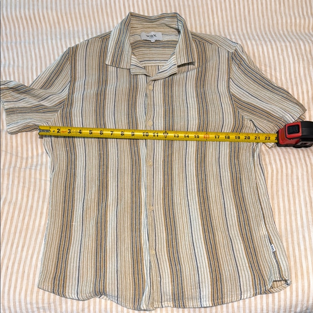Wax London Didcot Button Down Shirt with Stripes